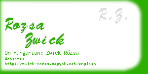 rozsa zwick business card